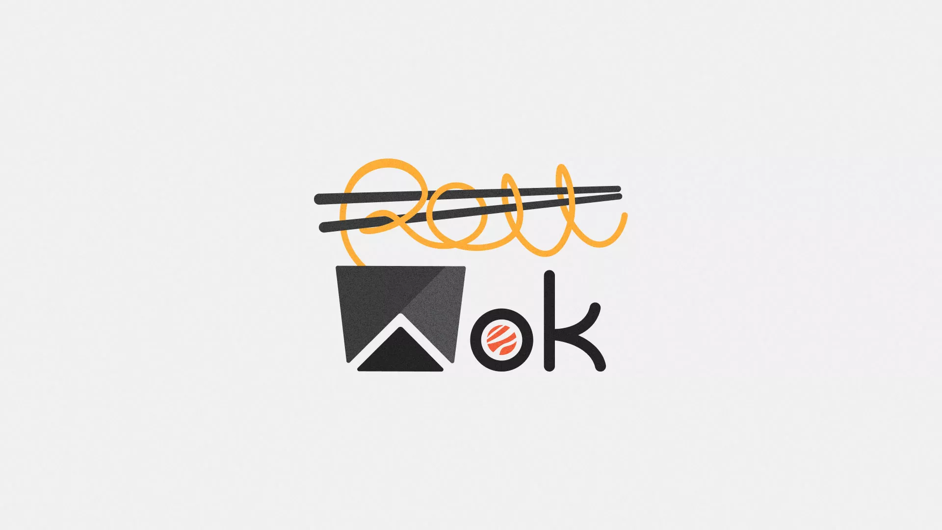 Разработка логотипа суши-бара «Roll Wok Club» в Нижнем Ломове